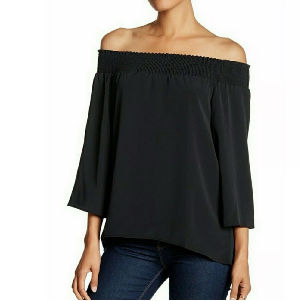 Walter Baker Black Off-Shoulder Blouse